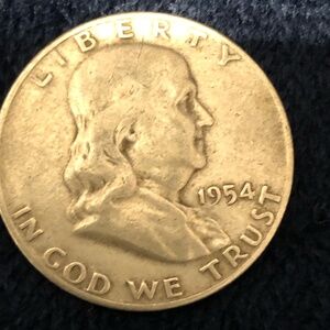 1954-D Franklin 50 cent coin